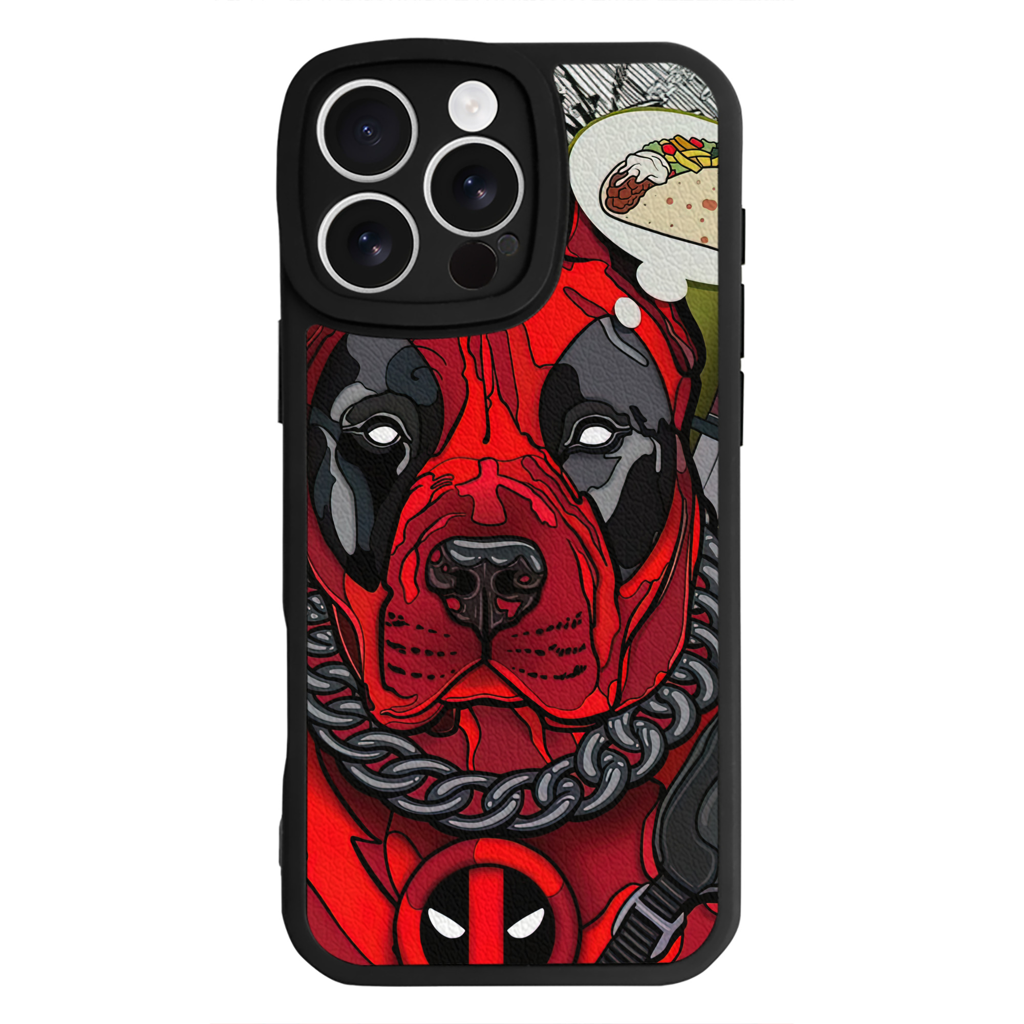 （画像用） Deadpool デッドプール 【iPhone 16シリーズ対応】シリコンスマホケース（レザー調） 材質：シリコン